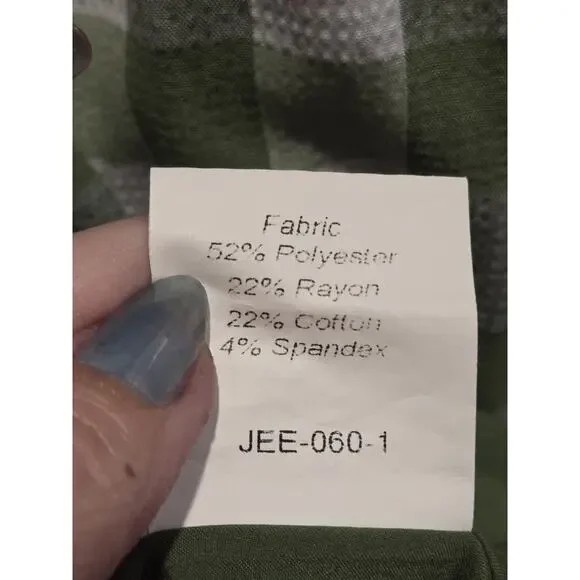 JessaKae Orchard Green & White Gingham Dress Cottagecore Prariecore Elastic | S - Picture 9 of 16